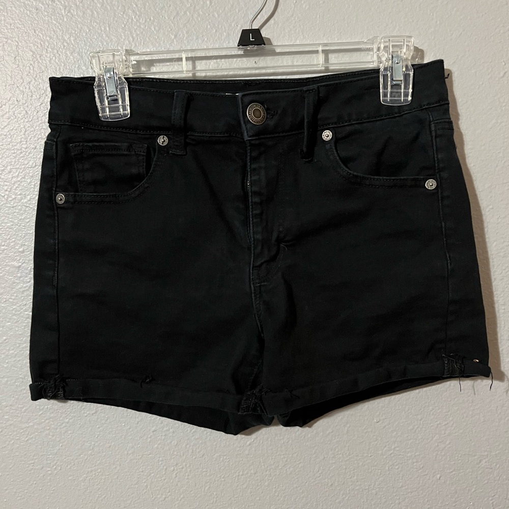 Black Denim AE Shorts